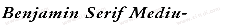 Benjamin Serif Mediu字体转换